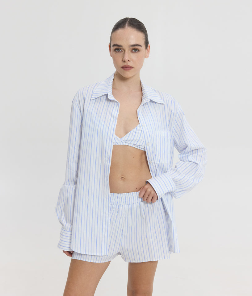 SUZANNE PRINTED BRALLETE BLUE STRIPES