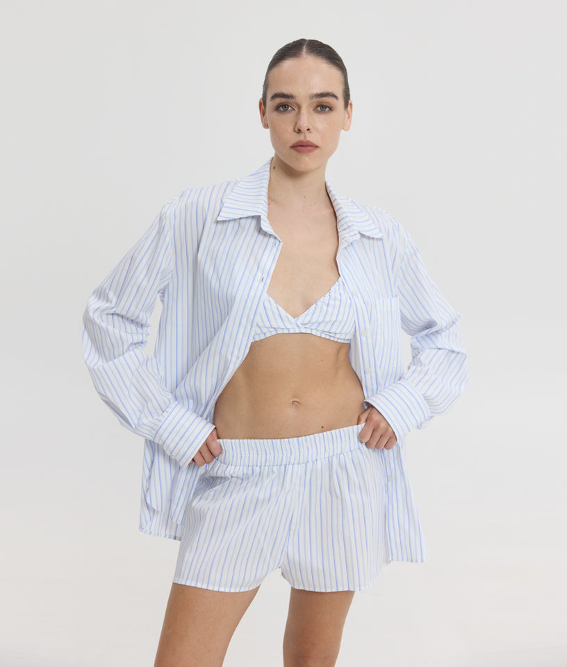 SUZANNE PRINTED BRALLETE BLUE STRIPES