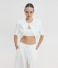PHOIBE CROP BLAZER OFF WHITE