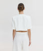 PHOIBE CROP BLAZER OFF WHITE