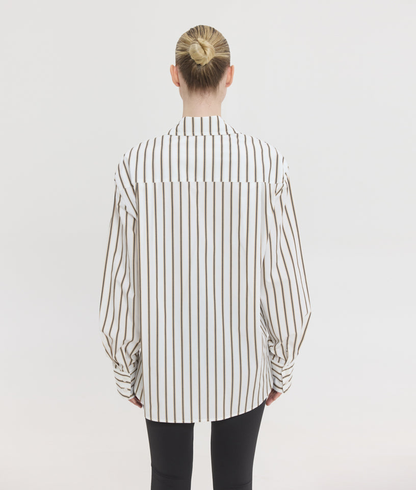 REINA SHIRT BROWN STRIPES