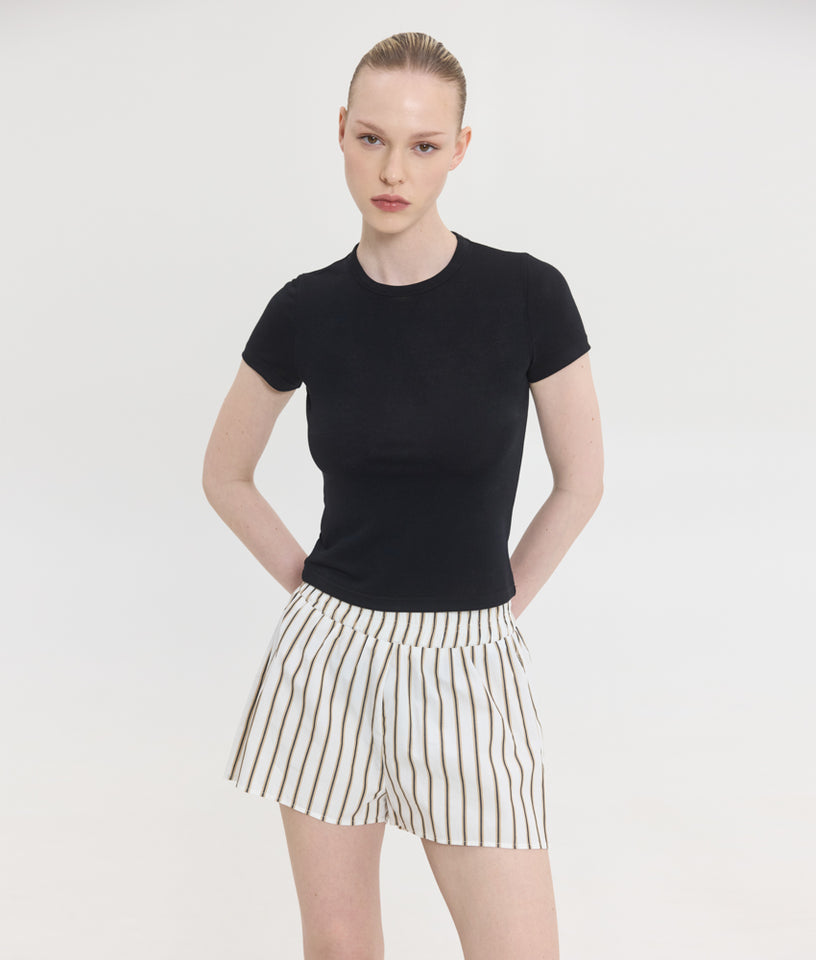 REINA BOXER BROWN STRIPES