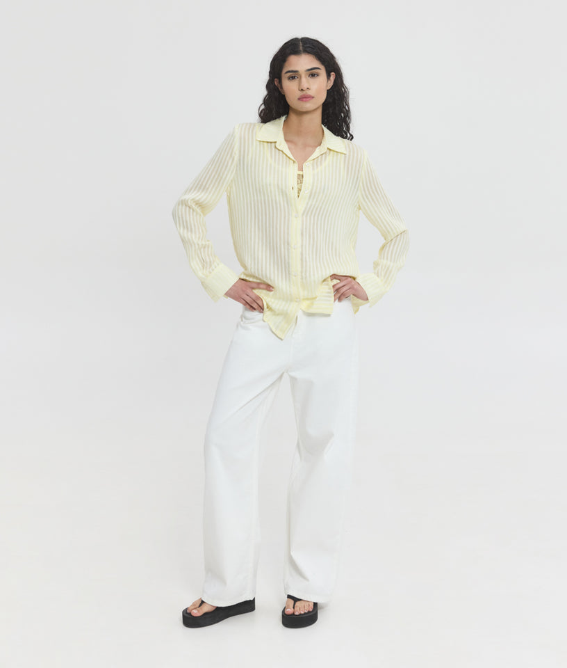 LUCIDA SEMI-SHEER SHIRT YELLOW