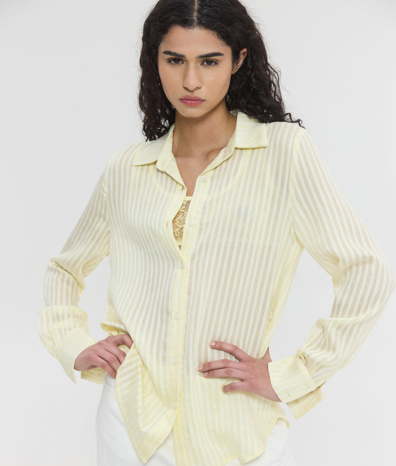 LUCIDA SEMI-SHEER SHIRT YELLOW
