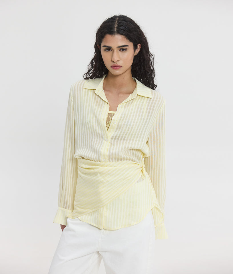 LUCIDA SEMI-SHEER SHIRT YELLOW