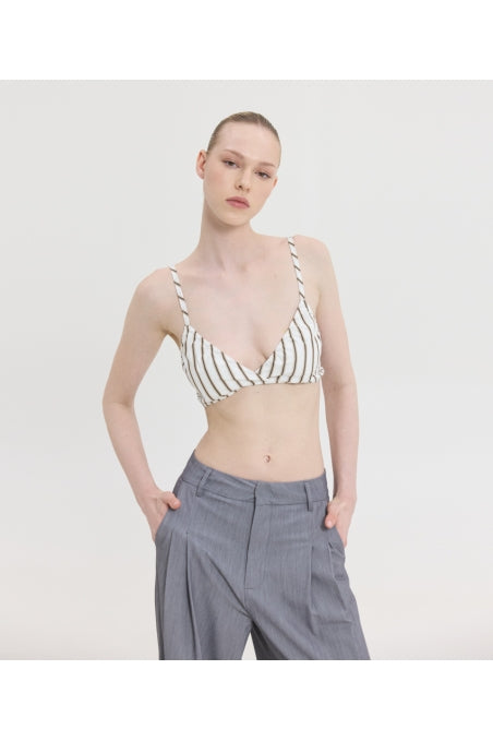 SUZANNE PRINTED BRALLETE BROWN STRIPES