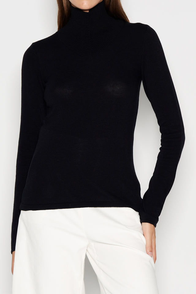 THE DREAMERS KNITTED BLOUSE BLACK