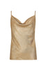 GOLD SATIN DRAPED TOP