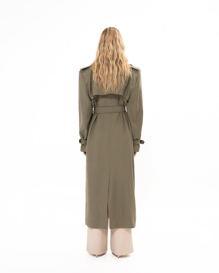 KHAKI TRENCH COAT