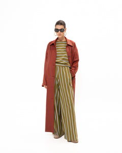 CHERRY FAUX LEATHER COAT