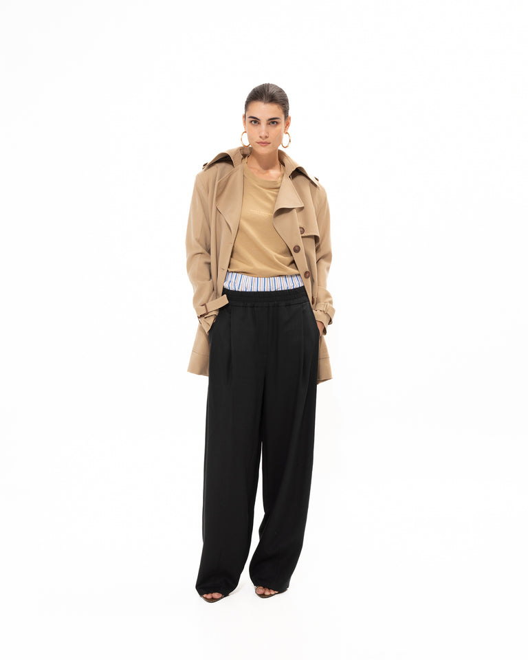 BLACK CASUAL PANTS