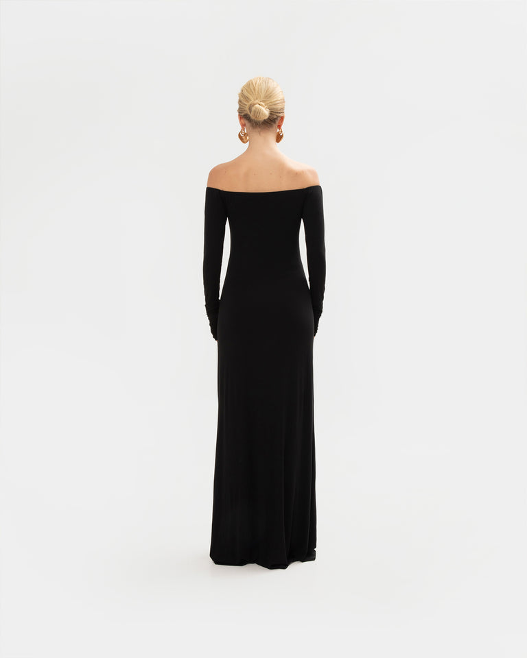 OFF-THE-SHOULDER BODYCON DRESS