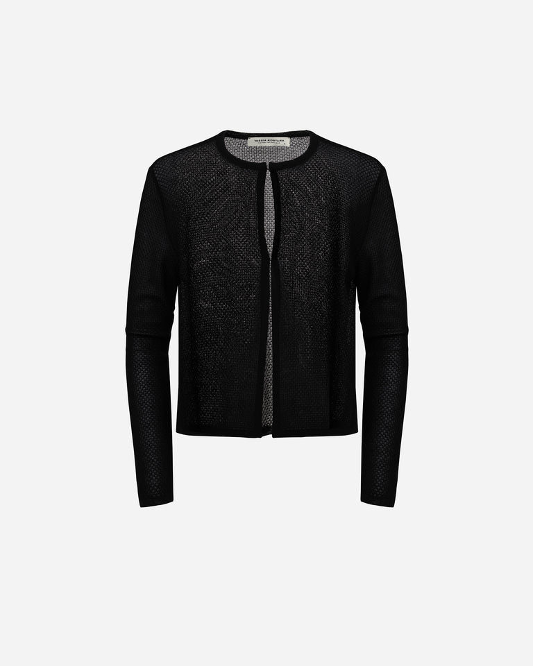BLACK KNIT CARDIGAN
