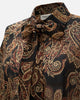GOLDEN-BROWN PAISLEY OS SHIRT