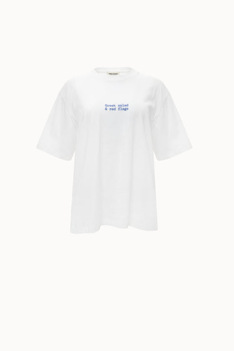 GREEK SALAD AND RED FLAGS T-SHIRT
