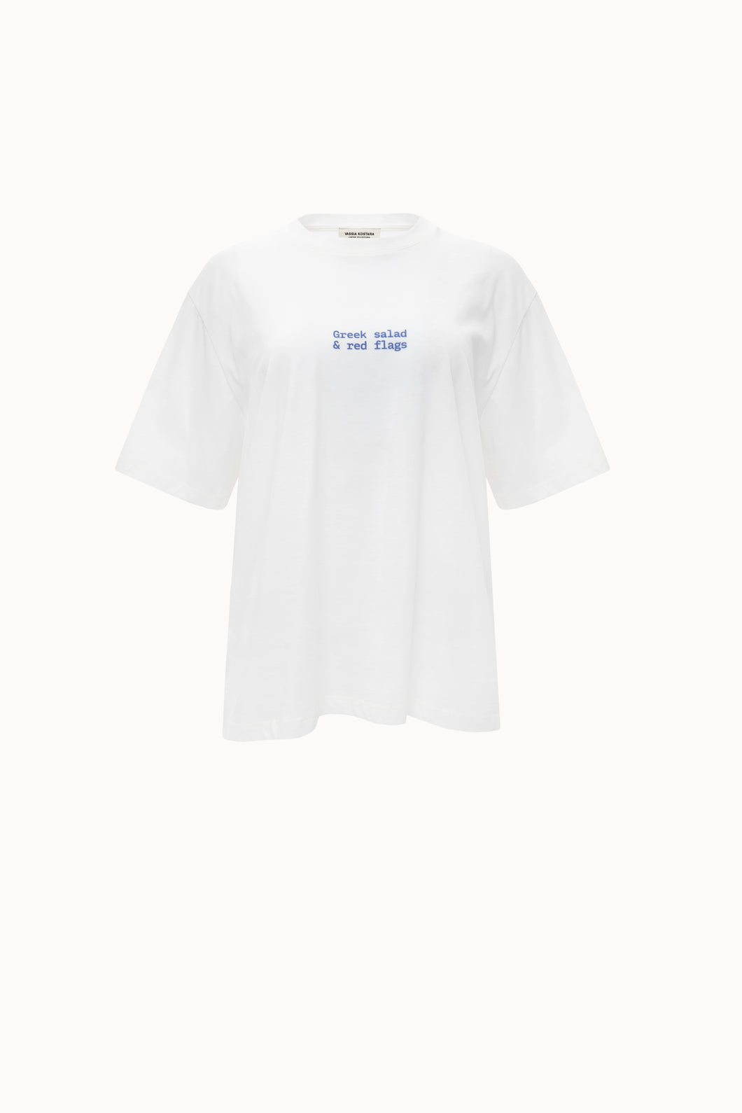 GREEK SALAD AND RED FLAGS T-SHIRT