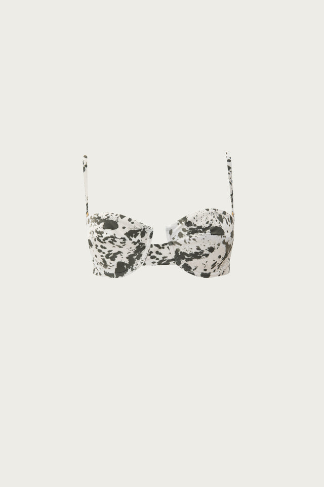 ANIMAL PRINT UNDERWIRE BIKINI TOP