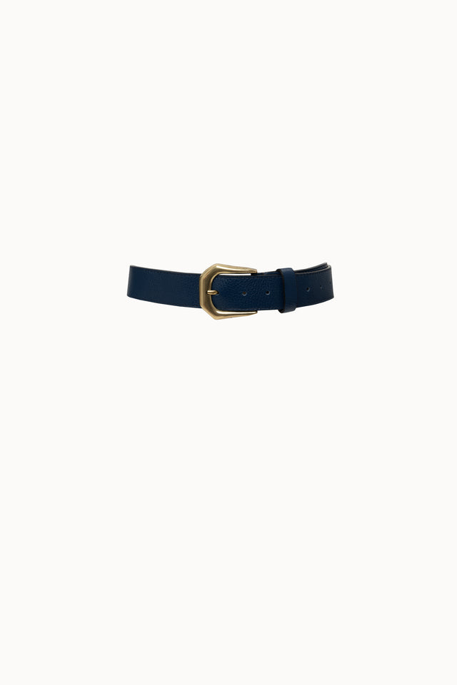 DARK BLUE LEATHER BELT