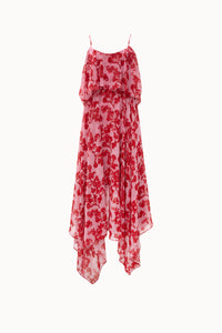 BOUGAINVILLEA ASYMMETRICAL DRESS
