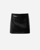 BLACK FAUX LEATHER MINI SKIRT