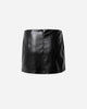 BLACK FAUX LEATHER MINI SKIRT