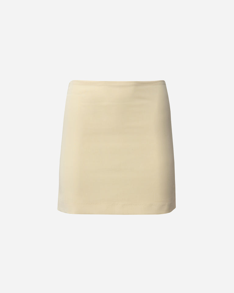 CREAM TAILORED MINI SKIRT