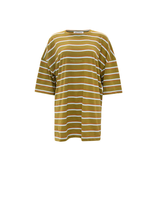 STRIPED OLIVE BLOUSE