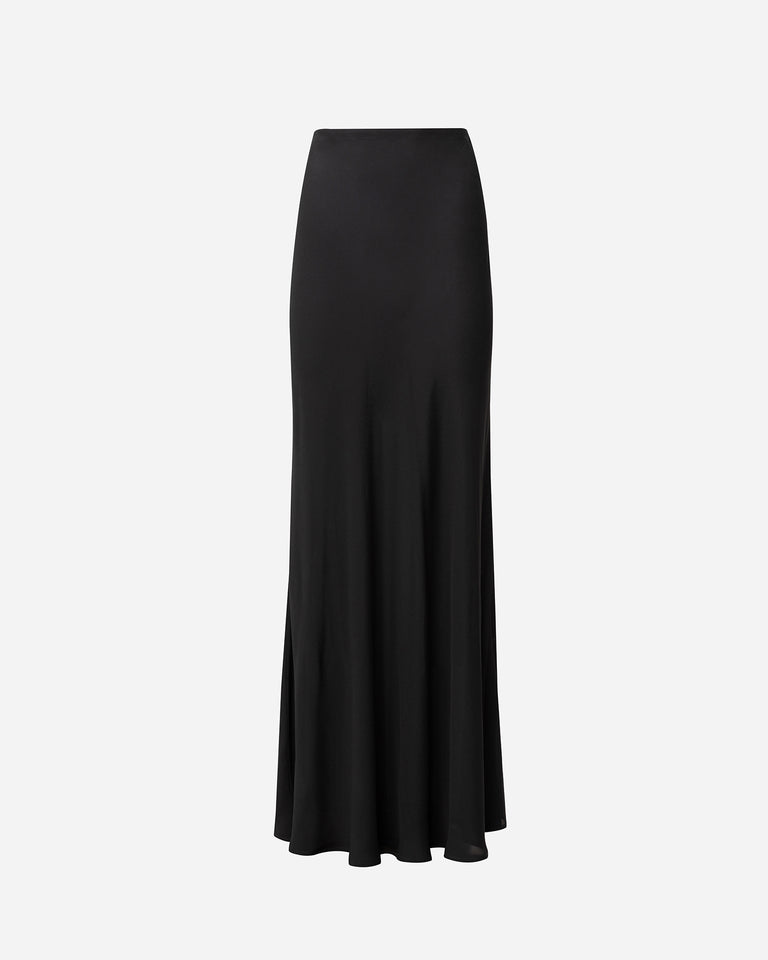 BLACK FLUID MAXI SKIRT