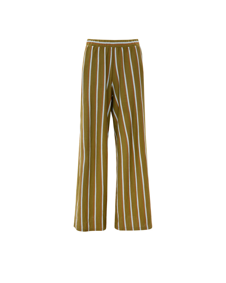 STRIPED OLIVE PANTS