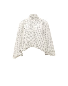 WHITE POLKA BLOUSE