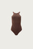 BROWN ONE-PIECE SWIMSUIT