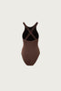 BROWN ONE-PIECE SWIMSUIT