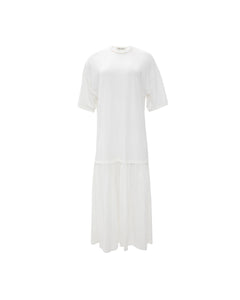 WHITE MIDI COTTON DRESS