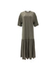 OLIVE MIDI COTTON DRESS