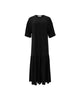 BLACK MIDI COTTON DRESS