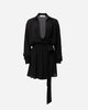 BLACK WRAP MINI DRESS