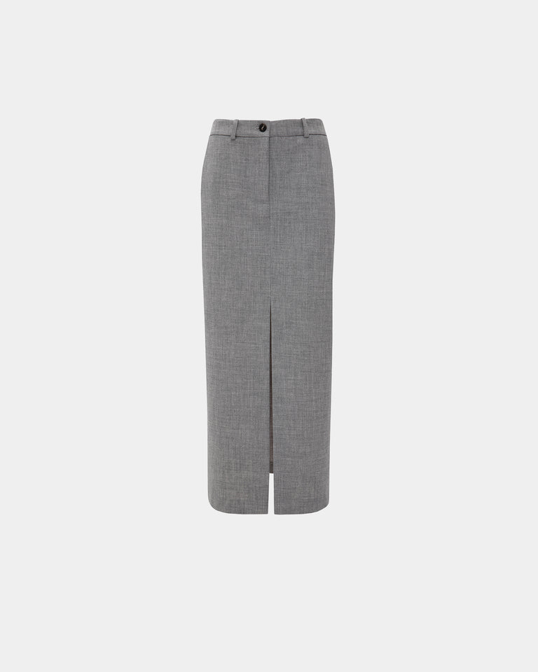 GREY STRAIGHT-LINE SKIRT