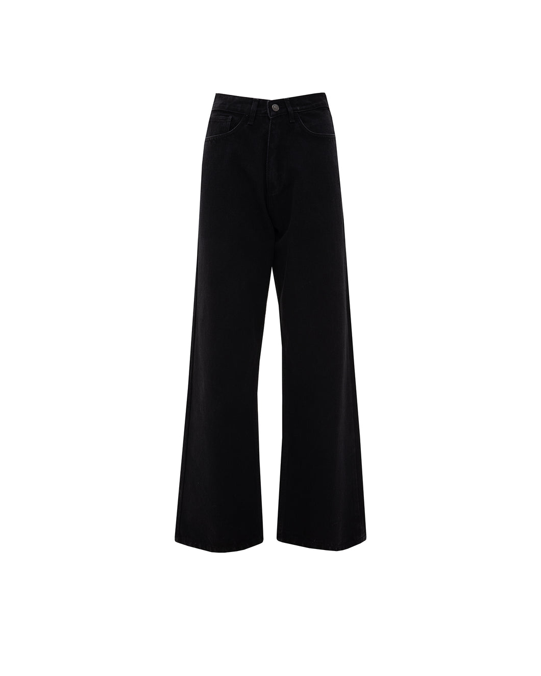 BLACK STRAIGHT LINE JEANS