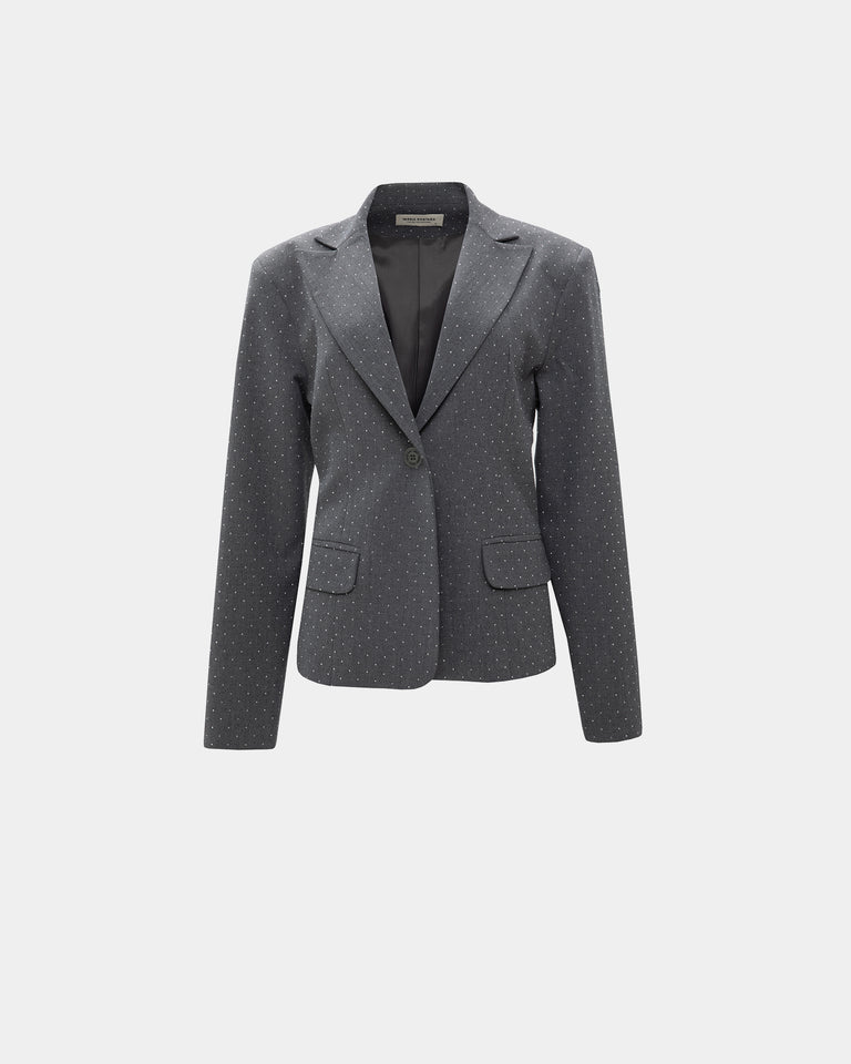 GREY SPARKLE BLAZER