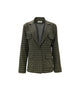 OLIVE CHEQUERED BLAZER