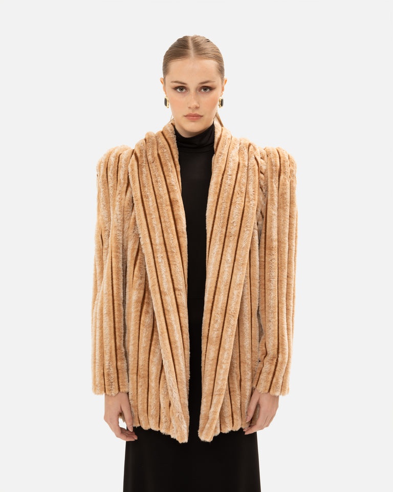 SOFT BEIGE FAUX FUR