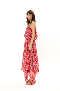 BOUGAINVILLEA ASYMMETRICAL DRESS