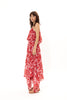BOUGAINVILLEA ASYMMETRICAL DRESS
