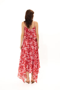 BOUGAINVILLEA ASYMMETRICAL DRESS