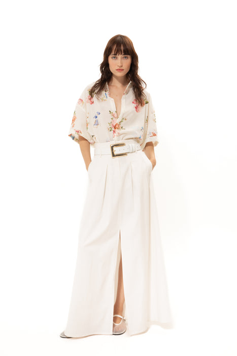 ISLAND WHITE LONG SKIRT