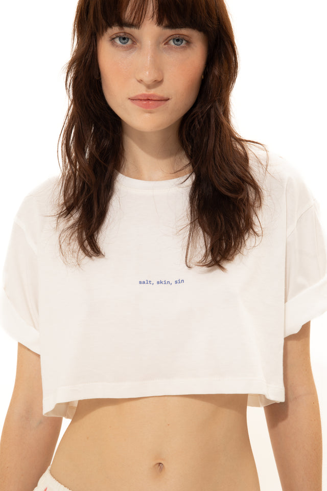 SALT, SKIN, SINCROPPED T-SHIRT