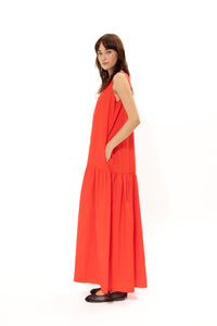 SCARLET COTTON DRESS