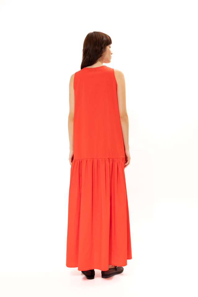 SCARLET COTTON DRESS