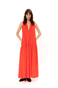 SCARLET COTTON DRESS