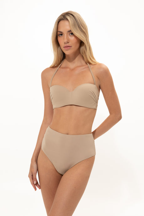 BEIGE SEAMLESS BIKINI TOP